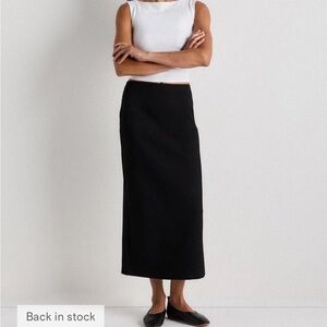 Quince Ultra-Stretch Ponte Maxi Pencil Skirt black new nvr worn med! Offer!